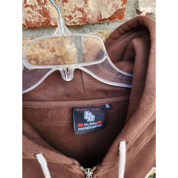 VTG NLBM all stars big boy negro leagues mens XL Museum patch hoodie brown EUC - Picture 8 of 16